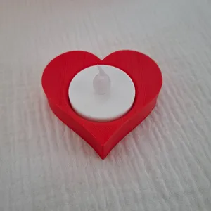 Bougeoir chauffe-plat à led en forme de coeur
