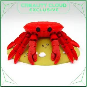 Articulated Crab with Sandy Base - multicolor - no supports