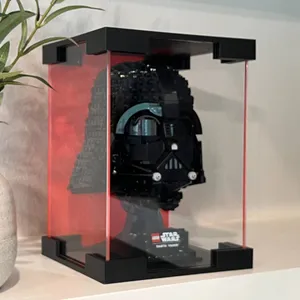 Lego Helmet Stands with 3mm Gaps for Acrylic Placement