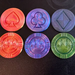 Poker Chips Diamonds Hearts Clubs Spades
