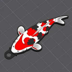 Sanke Koi Fish Keychain / Keyring