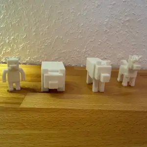 Tiere im Minecraft Style