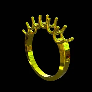 Oval Diamond Band with 6 Stones / Churumbela