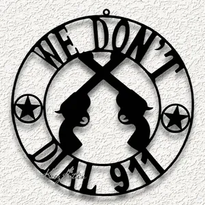 we dont dial guns WALL ART HOME DECOR