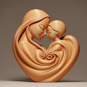 Mother holding a Child Sculpture