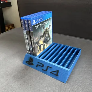 PS4 Game Case Holder – Two-Part 3D Model for Single-Color Pr