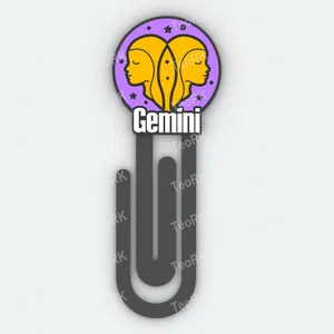 Paperclip gemini - signs of the zodiac - horoscope-bookmark