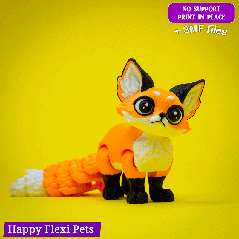 Fox cub the articulated flexi toy (#33) v2025 SNAP + AMS