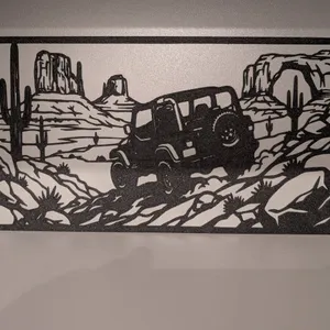 Wallart Jeep Wrangler single color