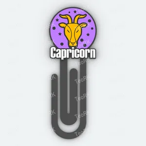 Paperclip capricorn - signs of the zodiac - horos - bookmark
