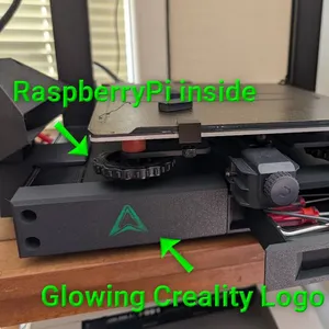 OctoPi-friendly front panel mod for Ender-3 S1
