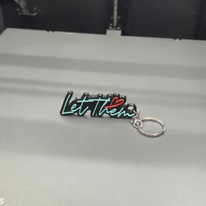 Let Them Keychain with Heart
