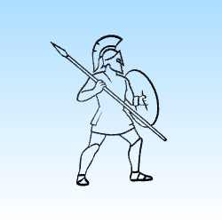 Wall art d'hoplite grec