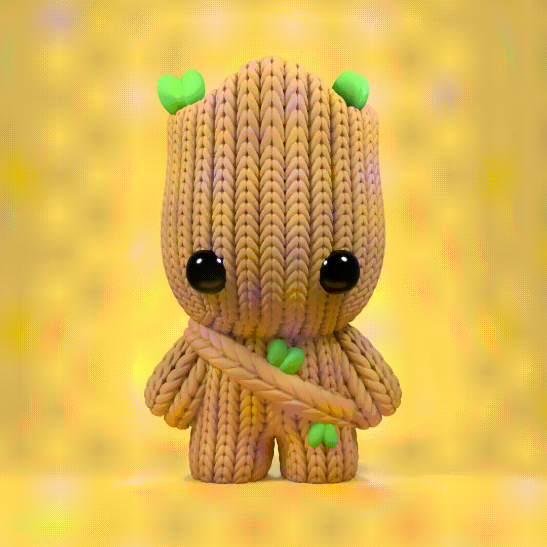 knitted baby groot | Keychain