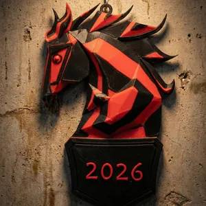 2026 Year of the Fire Horse: Support-Free Wall Art