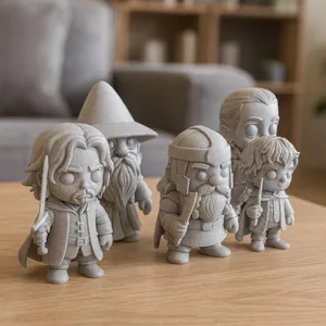 The Fellowship + Galadriel– Stylized 3D Figure Collection