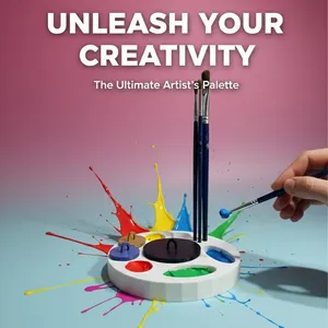 Paint Pallette with PaintBrush holders