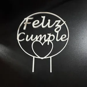 topper para tartas feliz cumpleaños