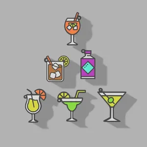 Cocktails Keychain Pack