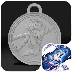 SilverWolf Honkai Fan Keychain Sculpture