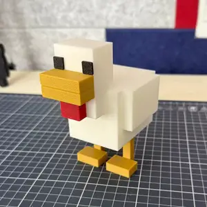 Minecraft Chicken (STEP, STL, OBJ & 3MF Included)
