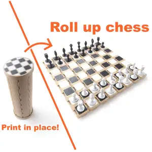 Roll Up Chess - Print in Place - (Single Extruder)