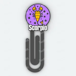 Paperclip scorpio - signs of the zodiac - horoscope-bookmark