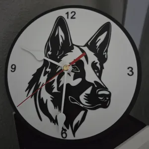 German Shepherd clock