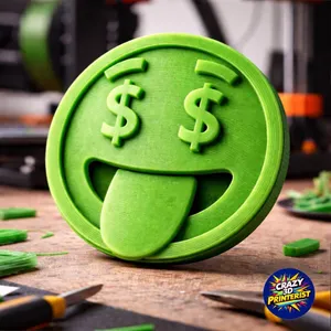 Money eyes emoji coin