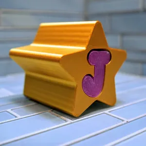 Letter J Spiral Fidget Star Shape Passthrough