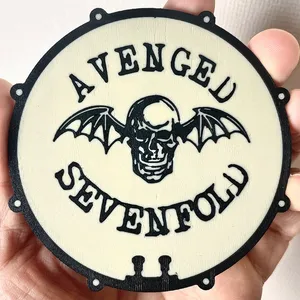 Avenged Sevenfold A7X Drums Coasters Multicolor