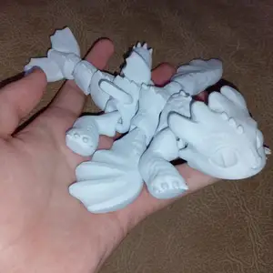 Articulated toothless night fury (no supports)