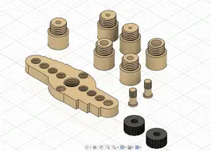 wood dowel hole drilling guide jig