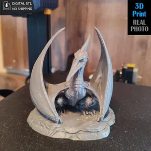 Pterodactyl STL – 3D Printable Flying Dinosaur Statue