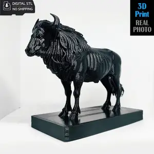 Bull STL – 3D Printable Animal Statue