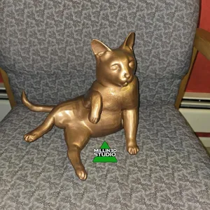 Life size Kitty Cat lounging pose Statue