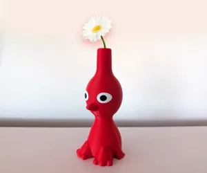 Red Plant Guy Vase