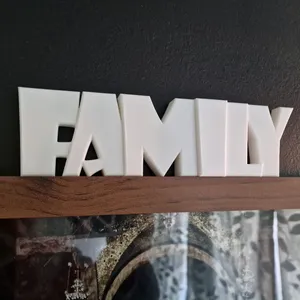 Family Text for shelfs or top of pictures.