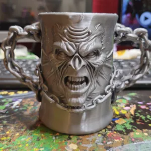 Iron Maiden inspired cup holder
