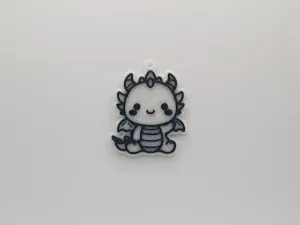 Baby Dragon Waving Keychain #1