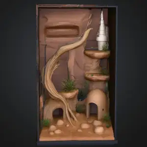 Gecko Lizard Cage Terrarium Landscape Desert Star Wars