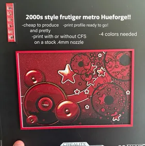 2010s style red 4 color frutiger metro hueforge!!!