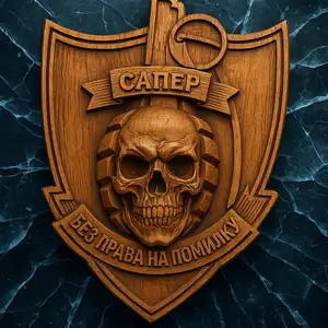 2 different stl of Deminer. Saper. Military Ukraine logo