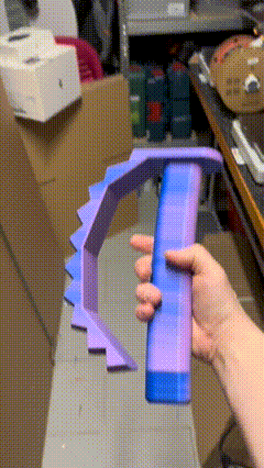 collapsing sword customizable. split in parts.