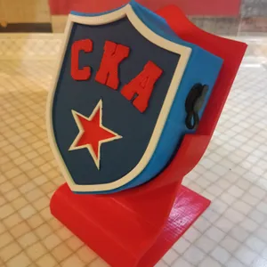 Настольный логотип хоккейной команды СКА с подсветкой.