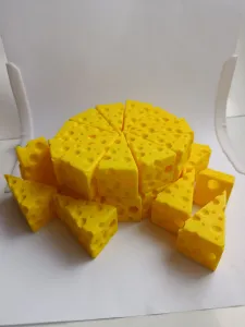 Keychain of a piece of cheese