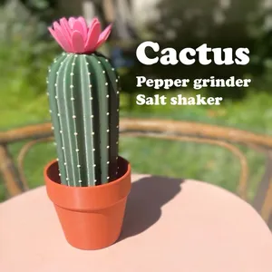 Cactus Pepper Grinder and Salt Shaker