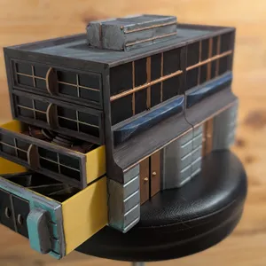 Wargame Terrain- "Shop Building" -Built-in Storage Drawers
