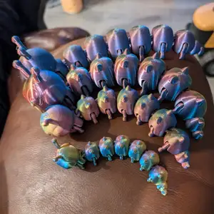 Cataflex - Cute Flexi Caterpillar. Free and easy to print!